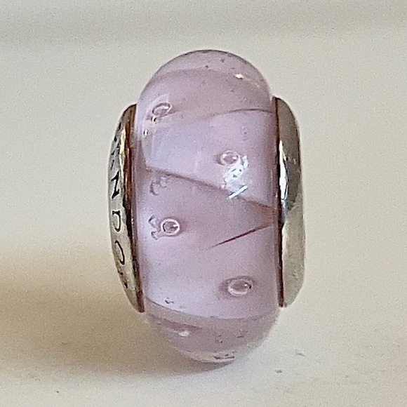 Pandora Retired Pink Looking Glass Murano Charm - Picture 7 of 7
